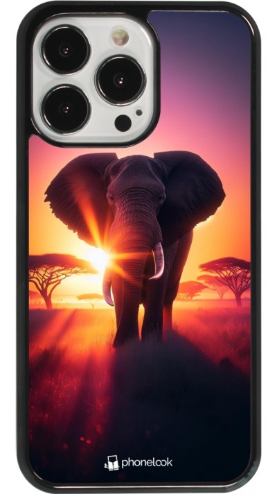 Coque iPhone 13 Pro - Elephant Sunrise Beauty