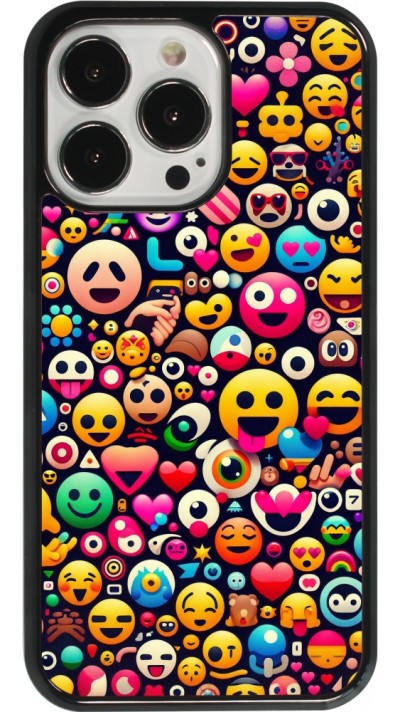 iPhone 13 Pro Case Hülle - Emoji Mix Farbe