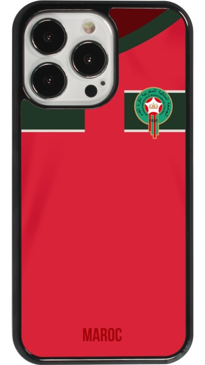 Coque iPhone 13 Pro - Maillot de football Maroc 2022 personnalisable