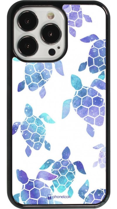 Coque iPhone 13 Pro - Turtles pattern watercolor