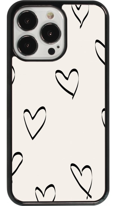 Coque iPhone 13 Pro - Valentine 2023 minimalist hearts