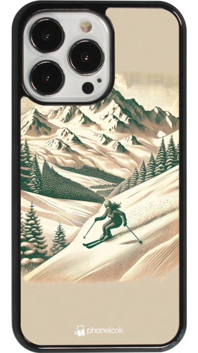 Coque iPhone 13 Pro - Vintage Ski Mountain