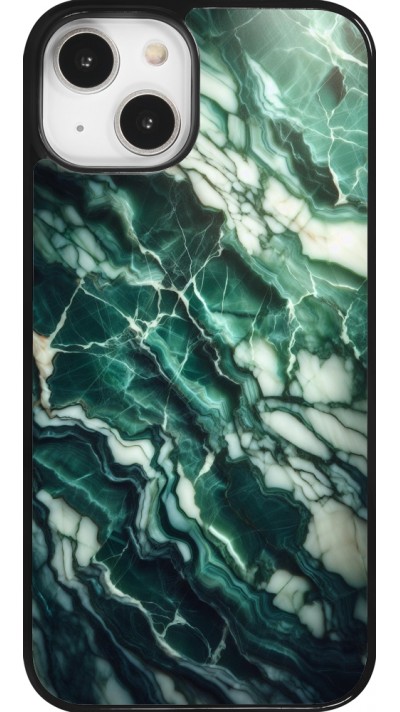 Coque iPhone 14 - Marbre vert majestueux