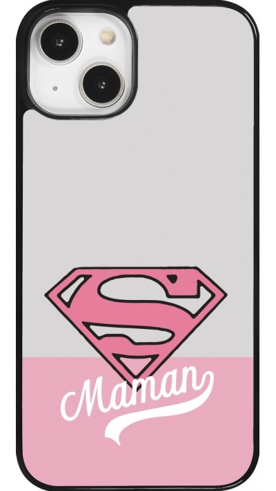 Coque iPhone 14 - Mom 2024 Super hero maman