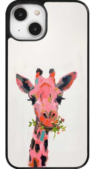 Coque iPhone 14 - Pink Girafe Paint