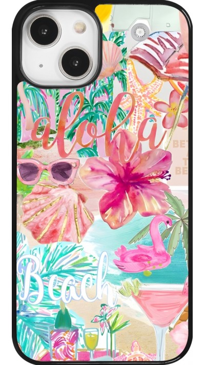 Coque iPhone 14 - Preppy Collage Aloha