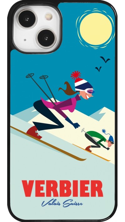 Coque iPhone 14 - Verbier Ski Downhill