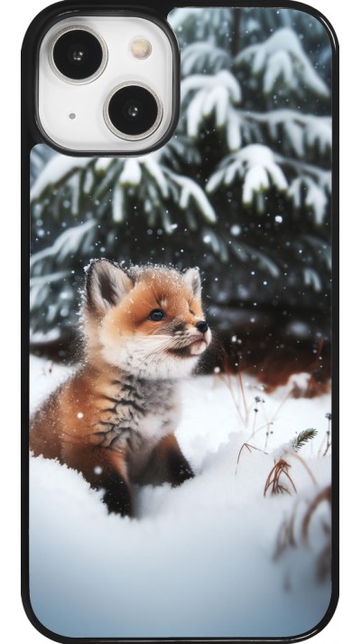 Coque iPhone 14 - Noël 2023 Renardeau sapin