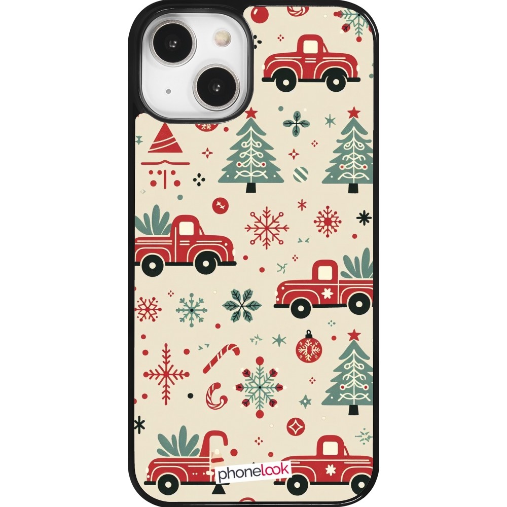 Coque iPhone 14 - Noël 2024 Camion Sapin