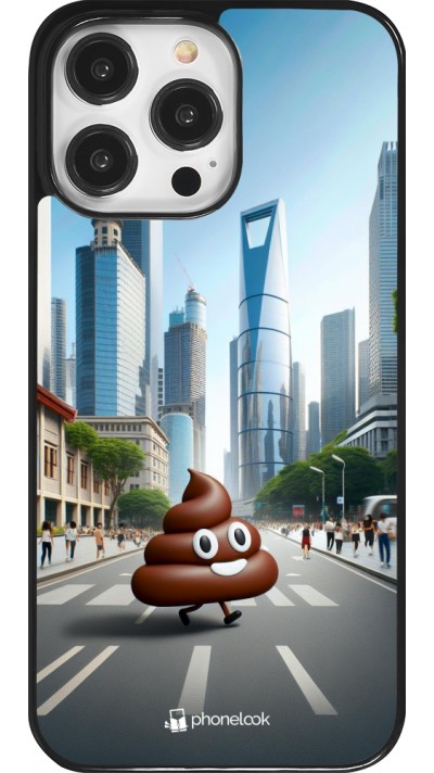 iPhone 14 Pro Max Case Hülle - Kackhaufen Emoji Spaziergang