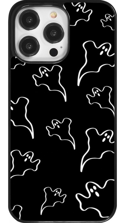 Coque iPhone 14 Pro Max - Halloween 2024 black and white ghosts