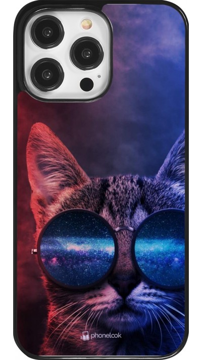 Coque iPhone 14 Pro Max - Red Blue Cat Glasses