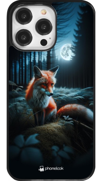 Coque iPhone 14 Pro Max - Renard lune forêt