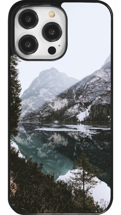 Coque iPhone 14 Pro Max - Winter 22 snowy mountain and lake