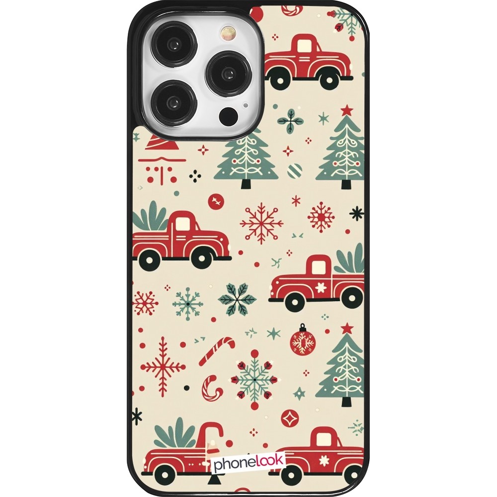 Coque iPhone 14 Pro Max - Noël 2024 Camion Sapin