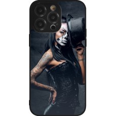 Coque iPhone 14 Pro Max - Silicone rigide noir Halloween 22 Tattooed Girl