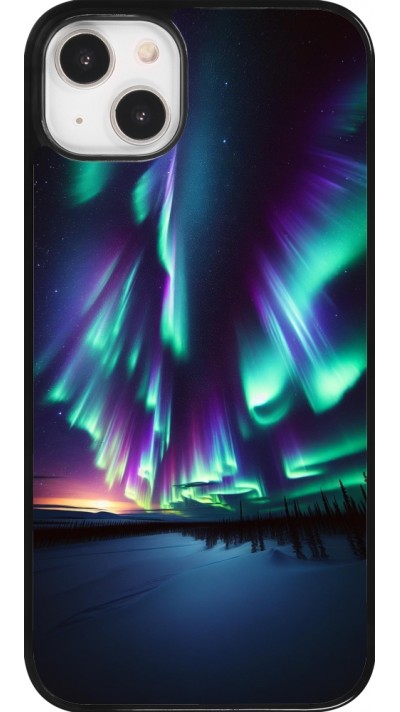 Coque iPhone 14 Plus - Aurore Boréale Étincelante