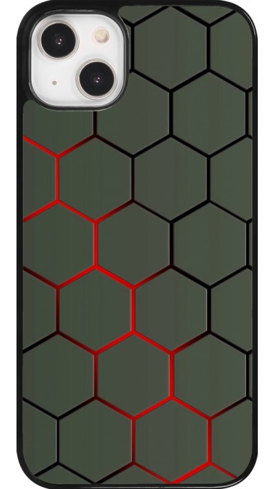 Coque iPhone 14 Plus - Geometric Line red