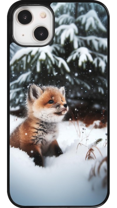 Coque iPhone 14 Plus - Noël 2023 Renardeau sapin