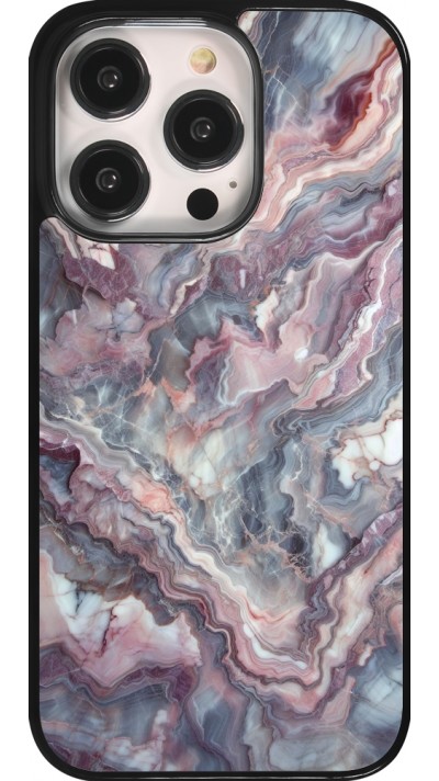 Coque iPhone 14 Pro - Marbre violette argentée