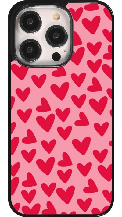 Coque iPhone 14 Pro - Mom 2024 petits coeurs