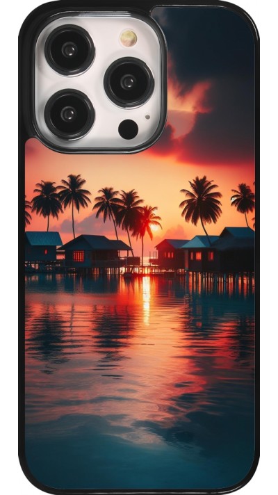 Coque iPhone 14 Pro - Paradis Maldives