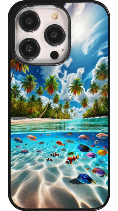 Coque iPhone 14 Pro - Plage Paradis