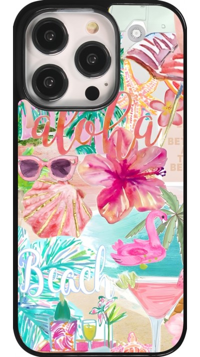 Coque iPhone 14 Pro - Preppy Collage Aloha