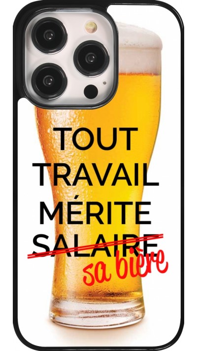 Coque iPhone 14 Pro - Tout travail mérite sa bière