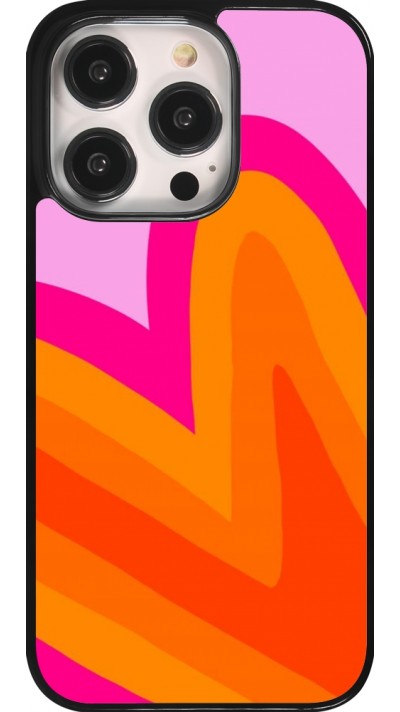 Coque iPhone 14 Pro - Valentine 2024 heart gradient