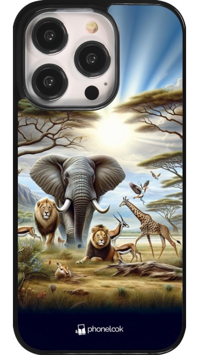 Coque iPhone 14 Pro - Vie sauvage africaine