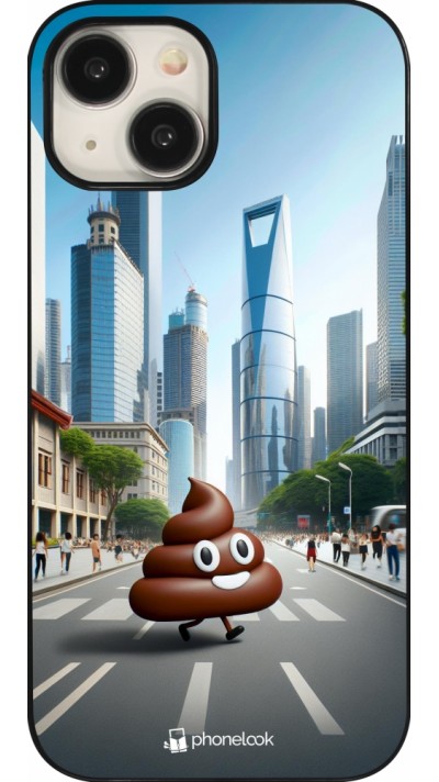 iPhone 15 Case Hülle - Kackhaufen Emoji Spaziergang