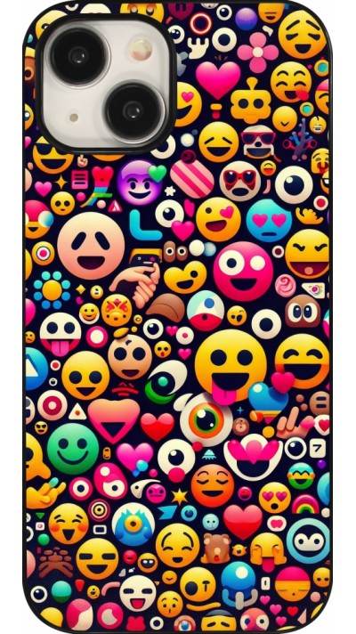 iPhone 15 Case Hülle - Emoji Mix Farbe