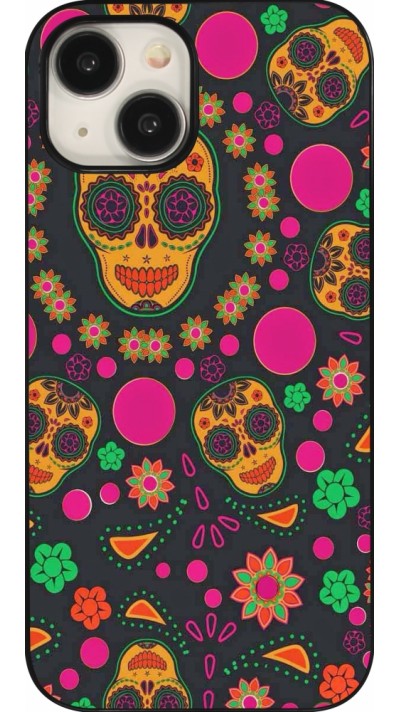 iPhone 15 Case Hülle - Halloween 22 colorful mexican skulls