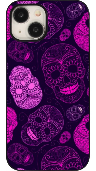 iPhone 15 Case Hülle - Halloween 2023 pink skulls