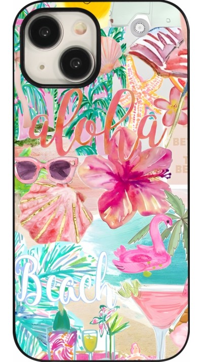 Coque iPhone 15 - Preppy Collage Aloha