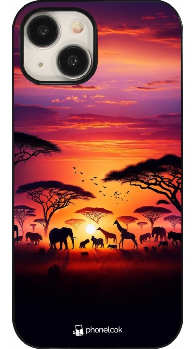 Coque iPhone 15 - Safari sunset wildlife