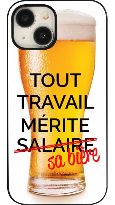 Coque iPhone 15 - Tout travail mérite sa bière