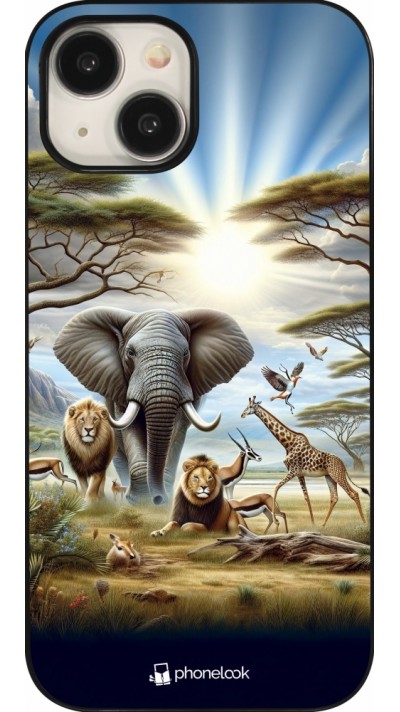 Coque iPhone 15 - Vie sauvage africaine