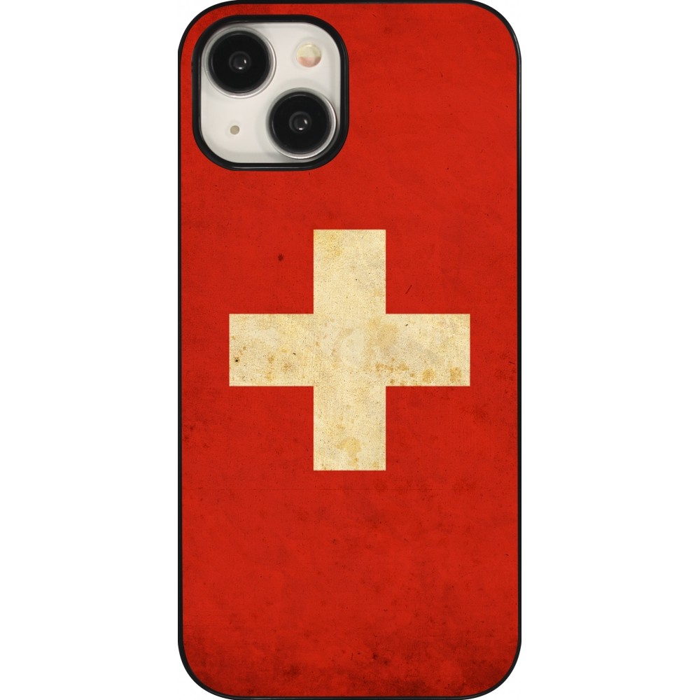 iPhone 15 Case Hülle - Vintage Flag SWISS