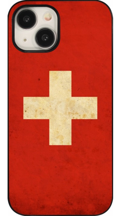 Coque iPhone 15 - Vintage Flag SWISS