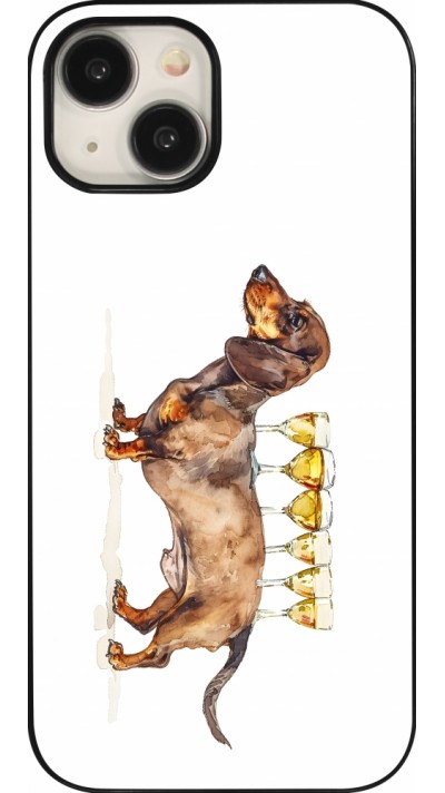 Coque iPhone 15 - Wine Teckel