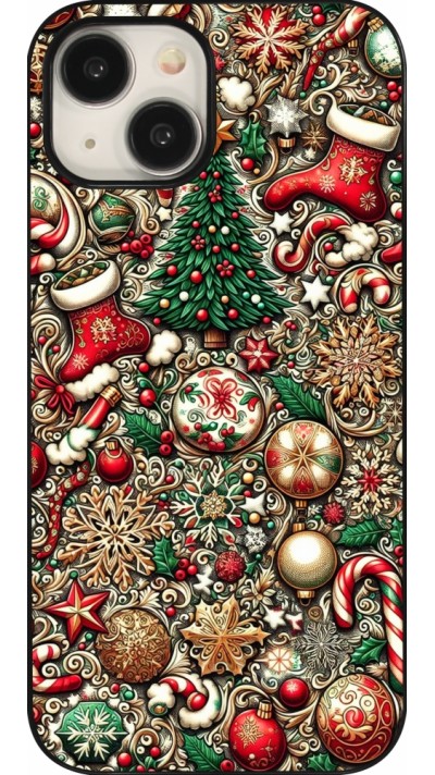 Coque iPhone 15 - Noël 2023 micro pattern