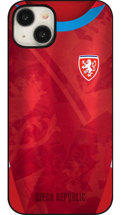 Coque iPhone 15 Plus - Maillot de football République Tchèque personnalisable