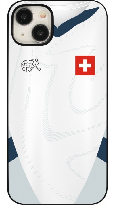 Coque iPhone 15 Plus - Maillot de football Suisse Extérieur personnalisable