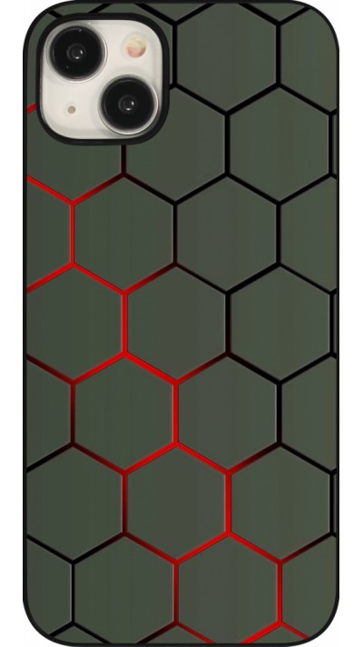 Coque iPhone 15 Plus - Geometric Line red