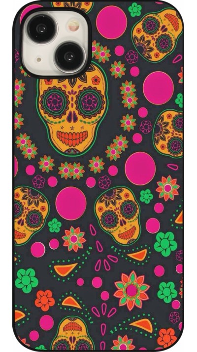 Coque iPhone 15 Plus - Halloween 22 colorful mexican skulls