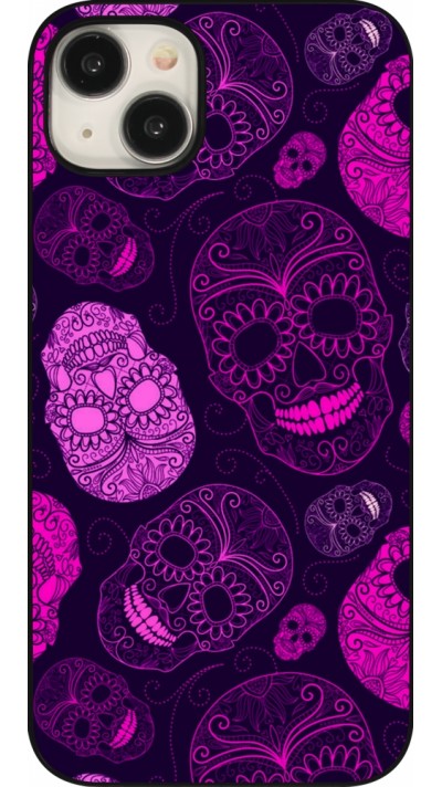 Coque iPhone 15 Plus - Halloween 2023 pink skulls