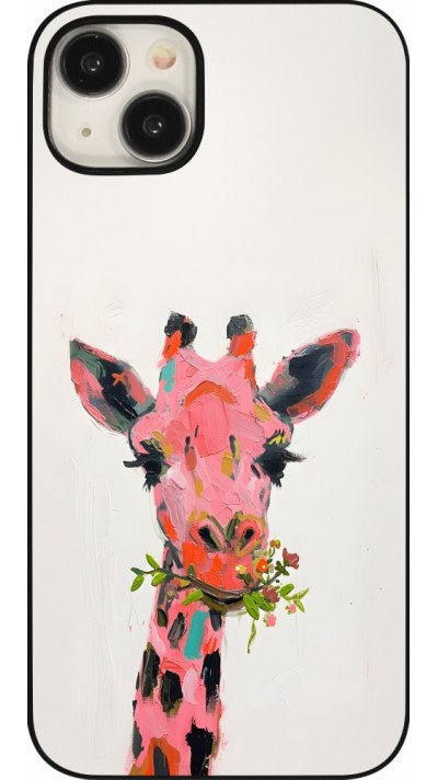 Coque iPhone 15 Plus - Pink Girafe Paint