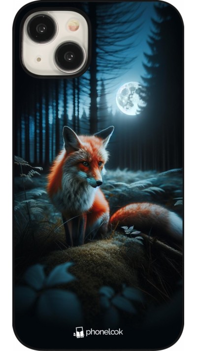 Coque iPhone 15 Plus - Renard lune forêt